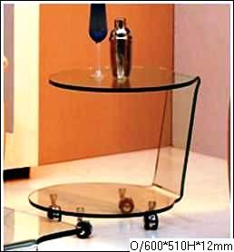 Üvegbútor Görgős asztalka C212