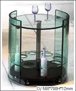 Üvegbútor Görgős bárasztal G101